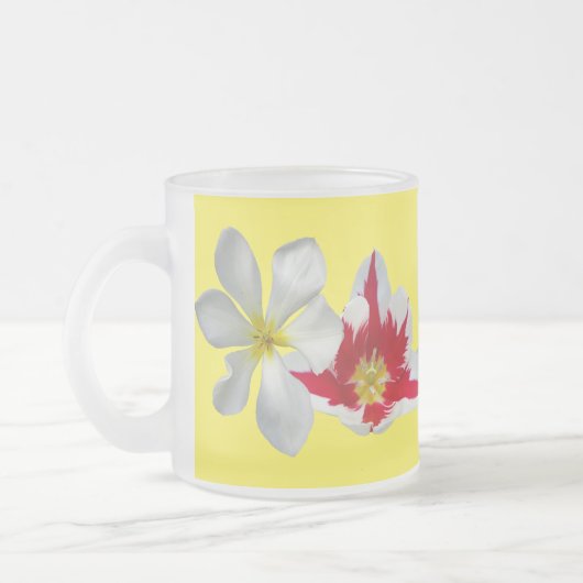 Rode witte Tulpen sluiten de Mok van het gevriesdr (Links)