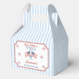 Rode Witte & Twee 4 juli Verjaardag Favor Dozen Bedankdoosjes