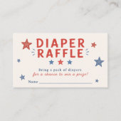 Rode Witte & Uitgestelde Luier Raffle Kaart (Voorkant)