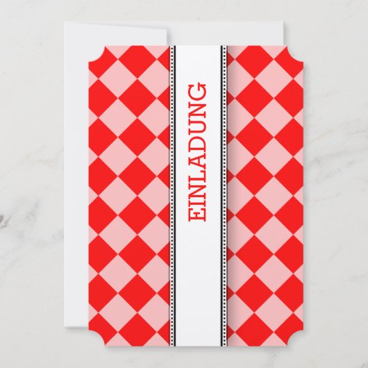 Rode witte Uitnodiging (Voorkant)