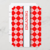 Rode witte Uitnodiging (Voorkant / Achterkant)