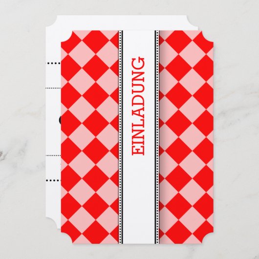 Rode witte Uitnodiging (Voorkant / Achterkant)
