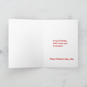 Rode Witte Valentijn Hart Sneeuwvlok Wenskaart Feestdagen Kaart (Binnen)