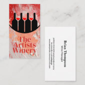 Rode Witte Verf | Wijnflessen Logo Visitekaartje (Voorkant / Achterkant)