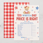 Rode Witte Verjaardag Prijs Spelkaart Kaart (Voorkant / Achterkant)