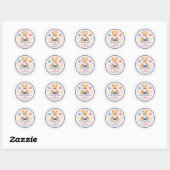Rode Witte & Verwachte Dank U Favor Sticker (Vel)