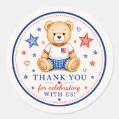 Rode Witte & Verwachte Dank U Favor Sticker (Voorkant)