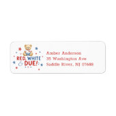 Rode Witte & Verwachte Retouradreslabels Etiket (Voorkant)