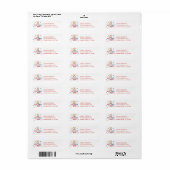 Rode Witte & Verwachte Retouradreslabels Etiket (Full Sheet)