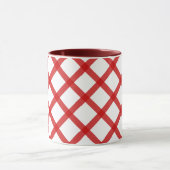 Rode Witte Vierkantjes Retro Koffie Mok (Midden)