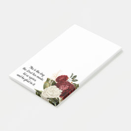 Rode Witte Vintage Bloem Bijbelvers Post-it® Notes