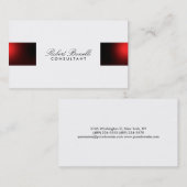 Rode witte vlek Moderne Consultant Visitekaartje (Voorkant / Achterkant)