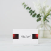 Rode witte vlek Moderne Consultant Visitekaartje (Staand voorkant)