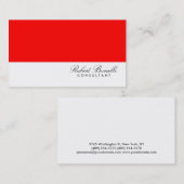 Rode witte vlek Moderne Consultant Visitekaartje (Voorkant / Achterkant)