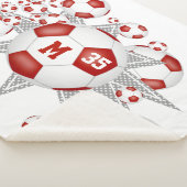 rode witte voetbal sherpa deken (3/4)