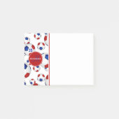 rode witte voetballen girale sport post-it® notes (Voorkant)