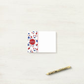 rode witte voetballen girale sport post-it® notes (Op bureau)