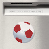 Rode & Witte Voetbalmagneet Magneet (Insitu (Vaatwasser))