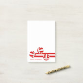 Rode witte volleyballen aangepaste coach naam post-it® notes (Op bureau)