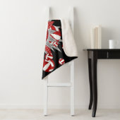 rode witte volleybalsterren meisjes sherpa deken (In situ)