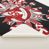 rode witte volleybalsterren meisjes sherpa deken (3/4)