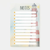 Rode Witte Vuurtoren Aquarel Post-it® Notes (Voorkant)