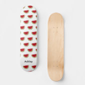 Rode Witte Watermeloen Zomer Patroon Persoonlijk Skateboard (Voorkant)