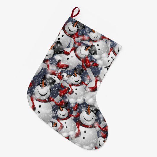  rode witte Waterverf Klassiek Grote Kerstsok (Voorkant (Hangend))