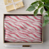 Rode Witte Whimsical Strepen Verjaardag Tissuepapier (Geschenk)