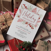 Rode Witte Winter Botanische Vakantie Open Huis Kaart