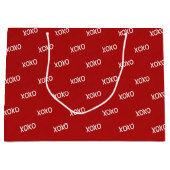 Rode Witte XOXO Bruidsmeisjesfeest  Groot Cadeauzakje (Voorkant)