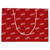 Rode Witte XOXO Bruidsmeisjesfeest  Groot Cadeauzakje (Achterkant)