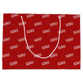Rode Witte XOXO Bruiloftsfeest Groot Cadeauzakje (Achterkant)