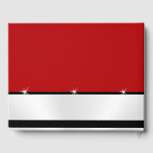 Rode, witte, zwarte aangepaste klasse reünie gaste gastenboek (Achterkant)