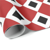 Rode, Witte, Zwarte Diamant Patroon geschenkverpak Cadeaupapier (Rol Hoek)