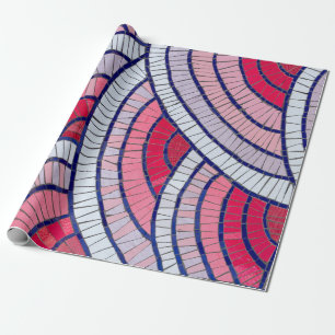 Rode, witte, zwarte en roze abstracte illustraties cadeaupapier