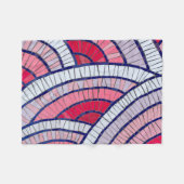 Rode, witte, zwarte en roze abstracte illustraties fleece deken (Voorkant (Horizontaal))