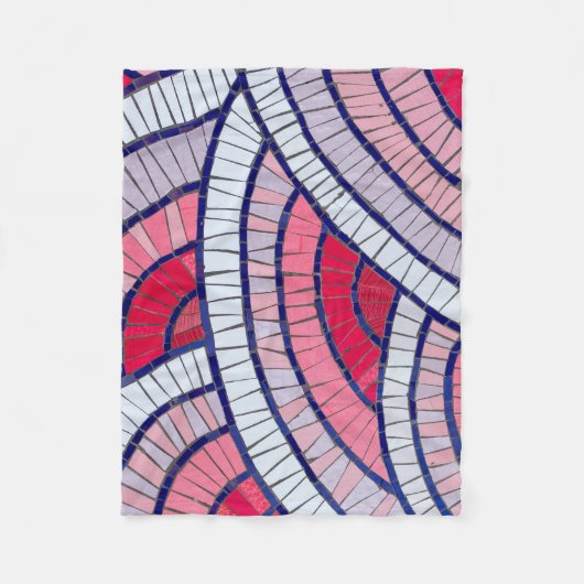 Rode, witte, zwarte en roze abstracte illustraties fleece deken (Voorkant)