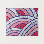 Rode, witte, zwarte en roze abstracte illustraties wandkleed (Voorkant (horizontaal))