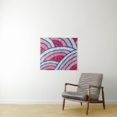 Rode, witte, zwarte en roze abstracte illustraties wandkleed (In Situ (horizontaal))