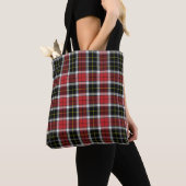 Rode, witte, zwarte geruite all-overprint-tas tote bag (Dichtbij)