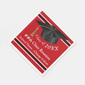  rode witte zwarte klasse reünie servetten (Hoek)