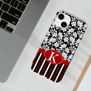 Rode, witte zwarte naam en initiaal Case-Mate iPhone 14 hoesje