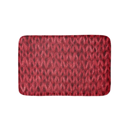 Rode wol: breiende textuur achtergrond. badmat (Voorkant)