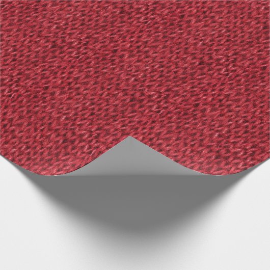 Rode wol: breiende textuur achtergrond. cadeaupapier (Hoek)