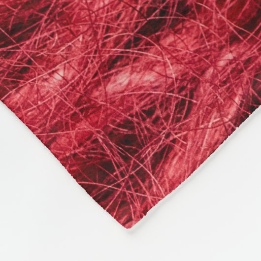 Rode wol: breiende textuur achtergrond. fleece deken (Hoek)