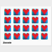 Rode wol garen liefde hart breien sticker (Vel)