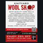 Rode wol Winkel, Knitting Store, Garnenwinkel Flyer<br><div class="desc">Rode wol Winkel Logo,  Knitting Store,  Garn Store Adverteren Flyer door de Visitekaartje winkel.</div>