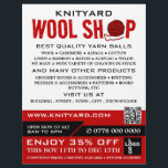 Rode wol Winkel, Knitting Store, Garnenwinkel Flyer<br><div class="desc">Rode wol Winkel Logo,  Knitting Store,  Garn Store Adverteren Flyer door de Visitekaartje winkel.</div>