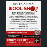 Rode wol Winkel, Knitting Store, Garnenwinkel Flyer<br><div class="desc">Rode wol Winkel Logo,  Knitting Store,  Garn Store Adverteren Flyer door de Visitekaartje winkel.</div>